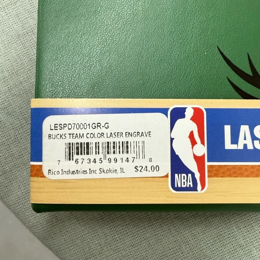 NBA Milwaukee Bucks Laser Engraved Notebook